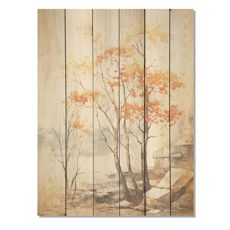 Érable beige sur bois de pin naturel, H 20 po x l 10 po