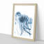 A Blue Jellyfish - Framed Print-56924944-56924945