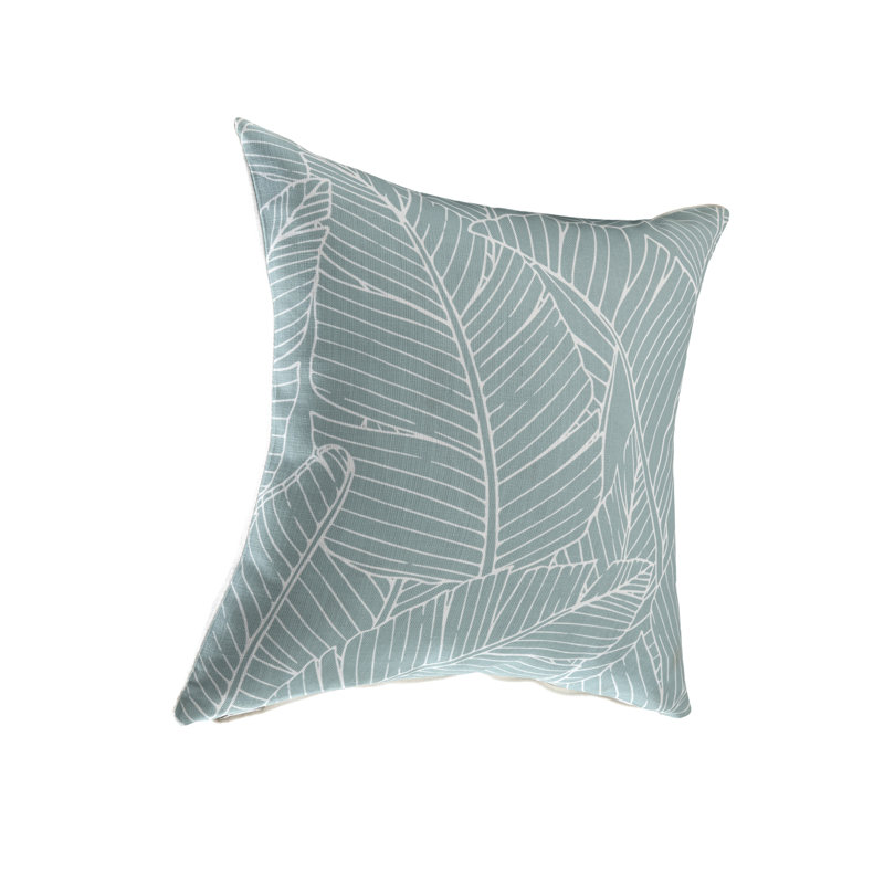 Housse de coussin intérieure / extérieure réversible Oceana, H 18 po x l 18 po, Bleu spa, polyester