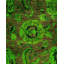 Tapis vert fait à la main de conception unique Chimel