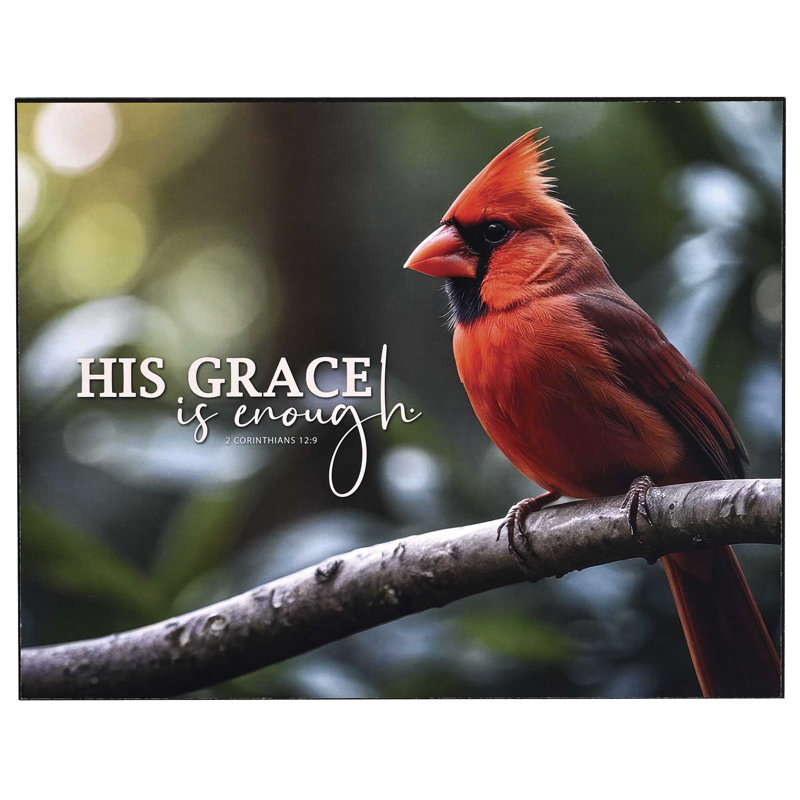 Plaque murale cardinal «His Grace Enough»