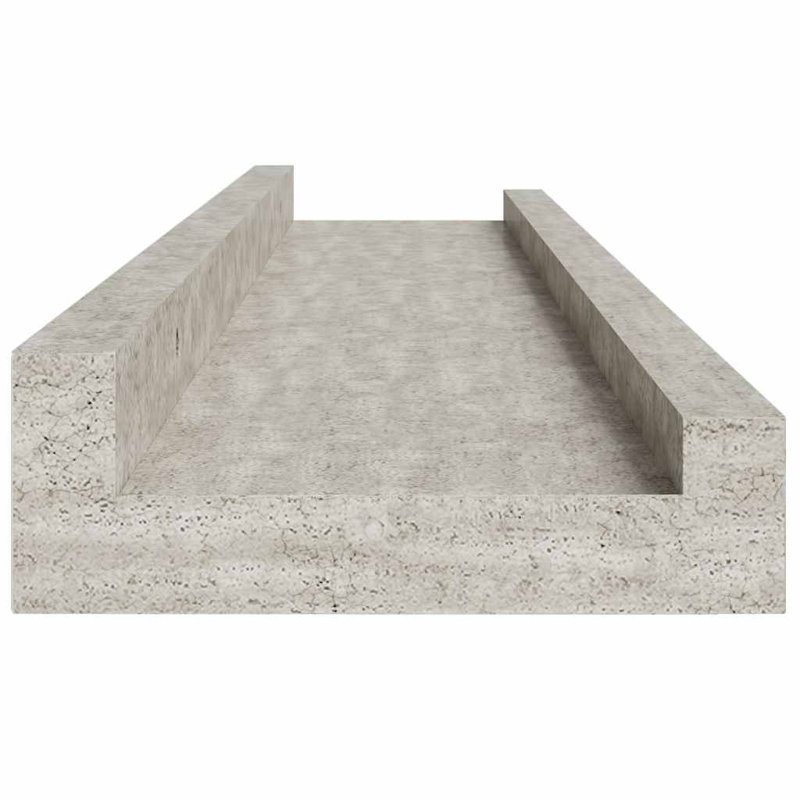 Floating Shelf, 1.2'' H x 31.5'' W x 3.5'' D, Gray