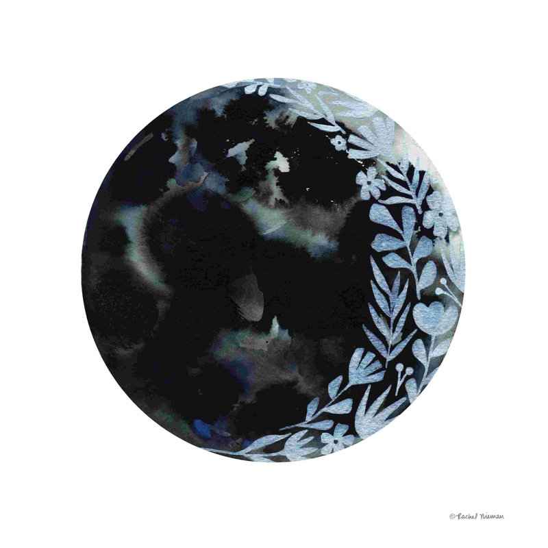 " Botanical Crescent Moon ", 12" H x 12" W  