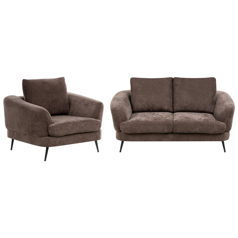 Lemelle 2 - Piece Living Room Set, KJAER Brown Chenille