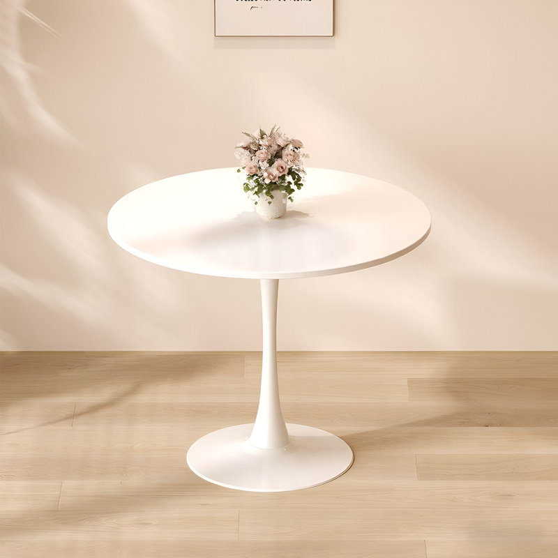31.5'' Modern Round Dining Table,Black, Black, Wood, 29.1"H x 31.5"L x 31.5"W