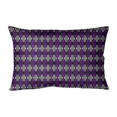 Coussin lombaire géométrique en coton Katelyn Elizabeth