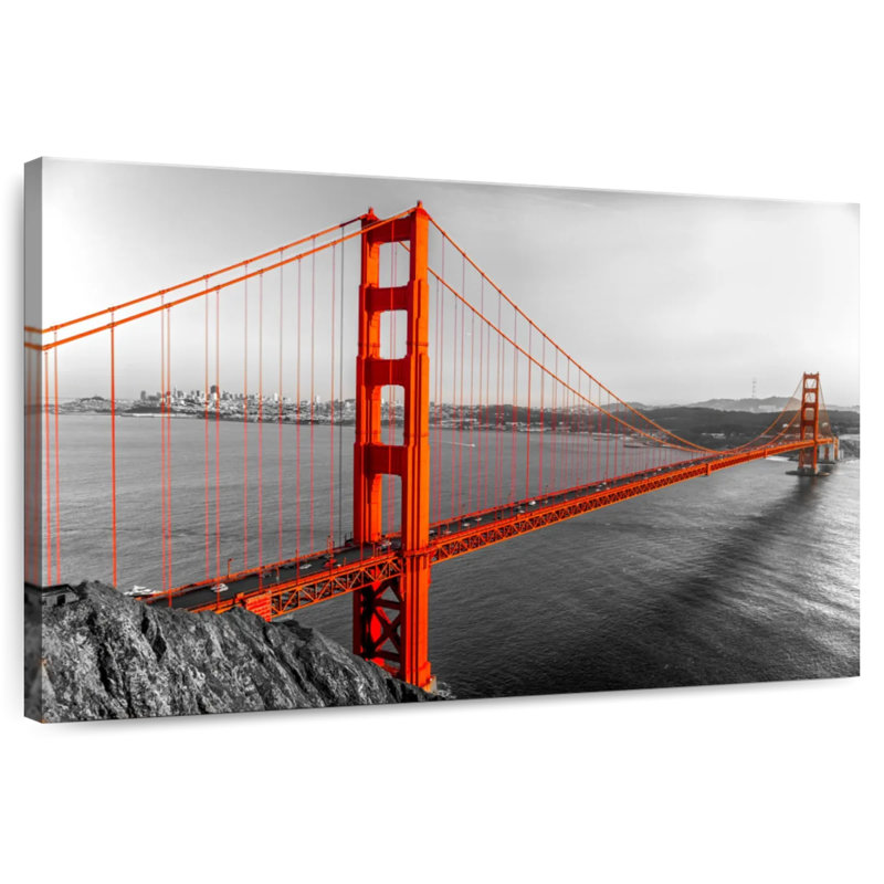 Lilie Pop Golden Gate Bridge, 32" H x 48" W