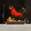 "Sculpture de taureau en laiton Golden Ascension - élégant décor de Feng Shui pour l'abondance"-116565670
