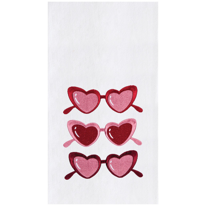 Heart Glasses Towel