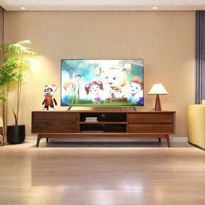 Solid wood light luxury TV cabinet
