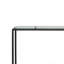 Console Beny, plateau en verre 48 po, 1 tablette, fer noir moderne