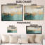 Minimalisme doré et horizon bleu sarcelle - impressions sur toile glamour moderne-674012768-674012771-716301973