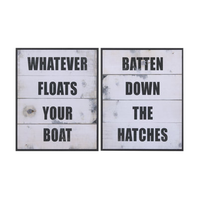 Batten Down The Hatches Framed On Paper Print
