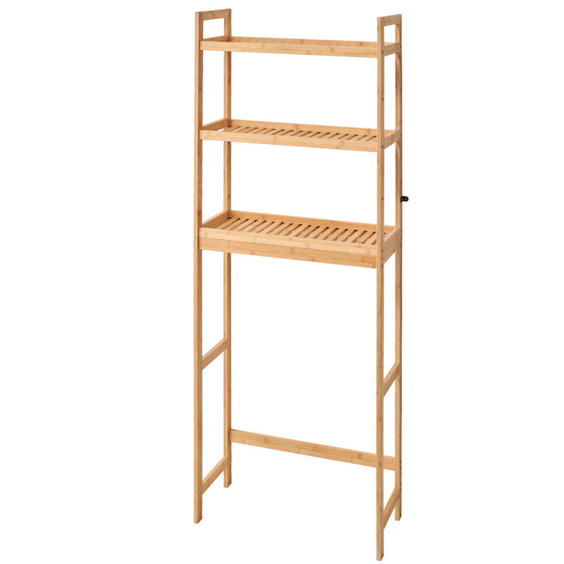 Over the Toilet Storage 3-Tier Bathroom Shelf Rack Space Saver Organizer, Natural