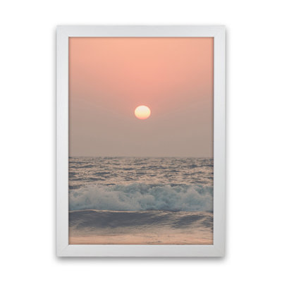 Pink Beach Sunset 1 Piece Wall Art