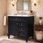 Meuble-lavabo sur pied de 76 cm (30 po) avec lavabo simple et comptoir en céramique-67317818