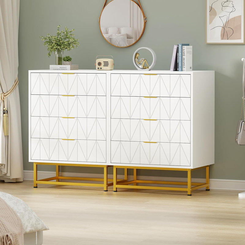 4 - Drawer Chest of Drawers, White