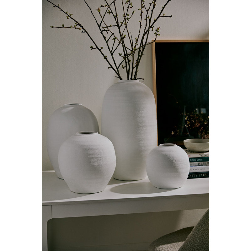 Vase Konos 15,25 po x 21 po, Blanc