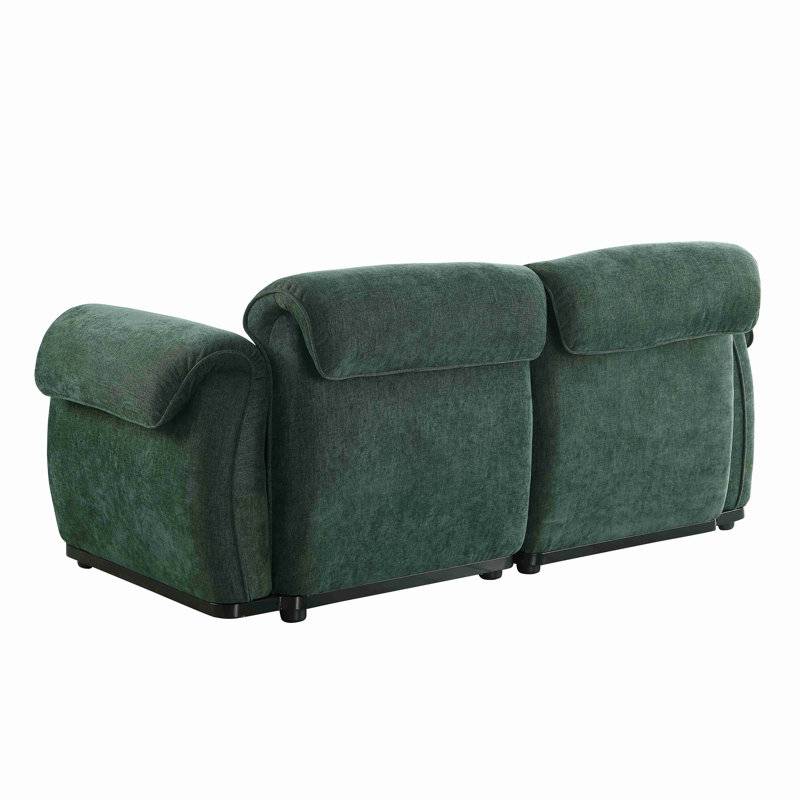 Causeuse 69 po pour petits appartements, Vert, H 30 po x l 68,5 po x P 35,43 po
