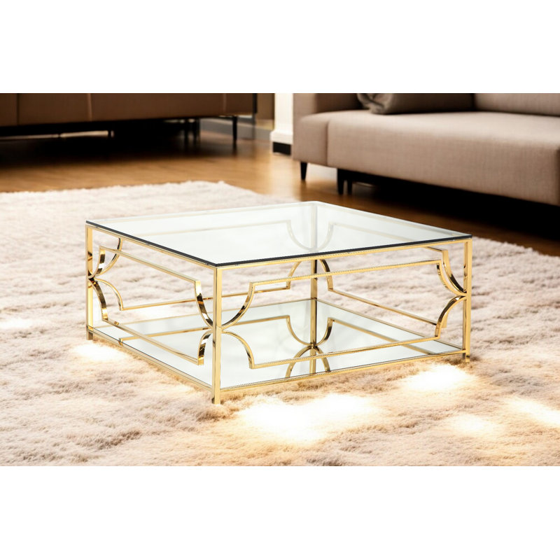 Edward Coffee Table, Brass