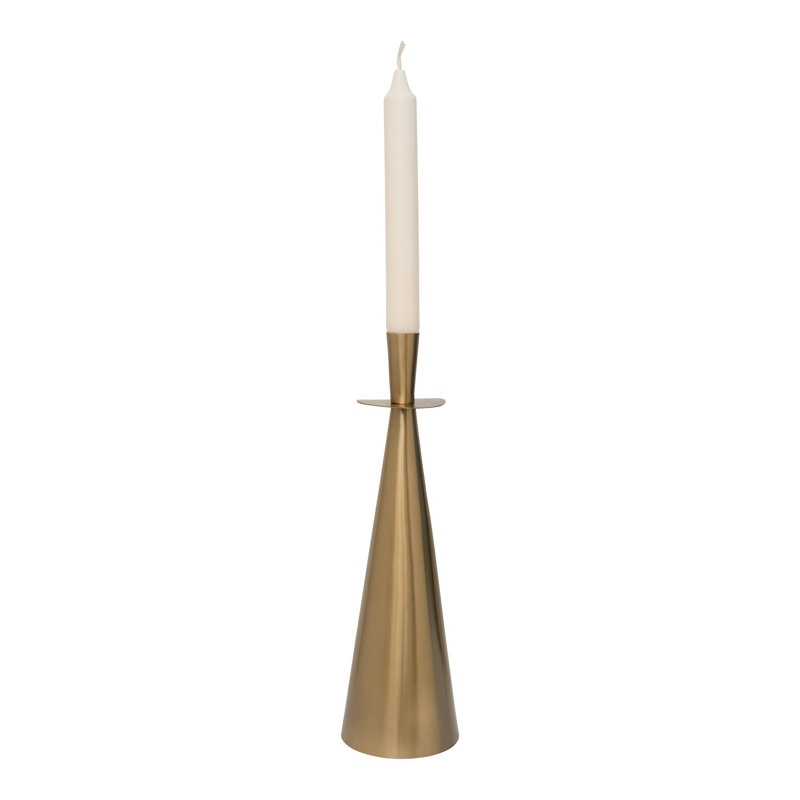 Bougeoir de table en acier inoxydable, H 11,81 po x l 3,46 po x P 3,46 po
