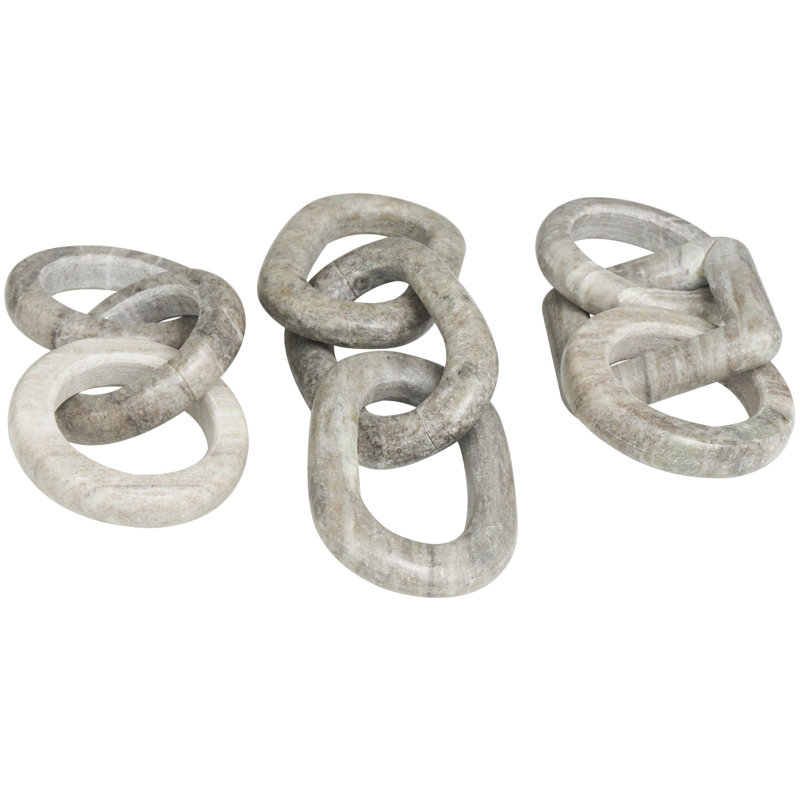 Ensemble de sculpture en chaîne 3 pièces, Gris