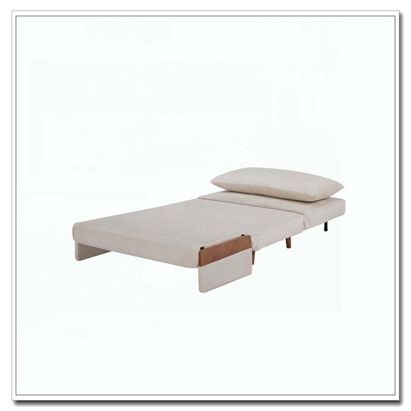 Fauteuil d'appoint rembourré convertible, Beige