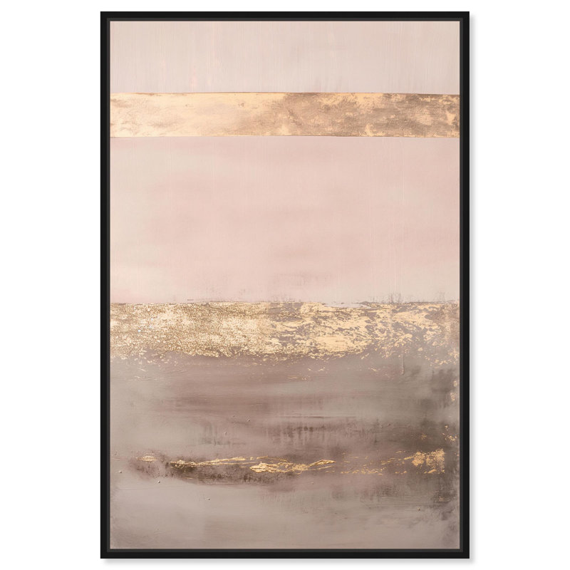 Modern Luxury Canvas Boho Abstract Art by Art Remedy, 16" H x 11" W x 1.2" D, Black Framed