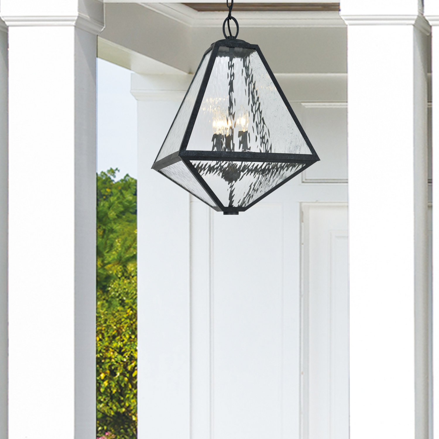 Maribel Seeded Outdoor Hanging Lantern