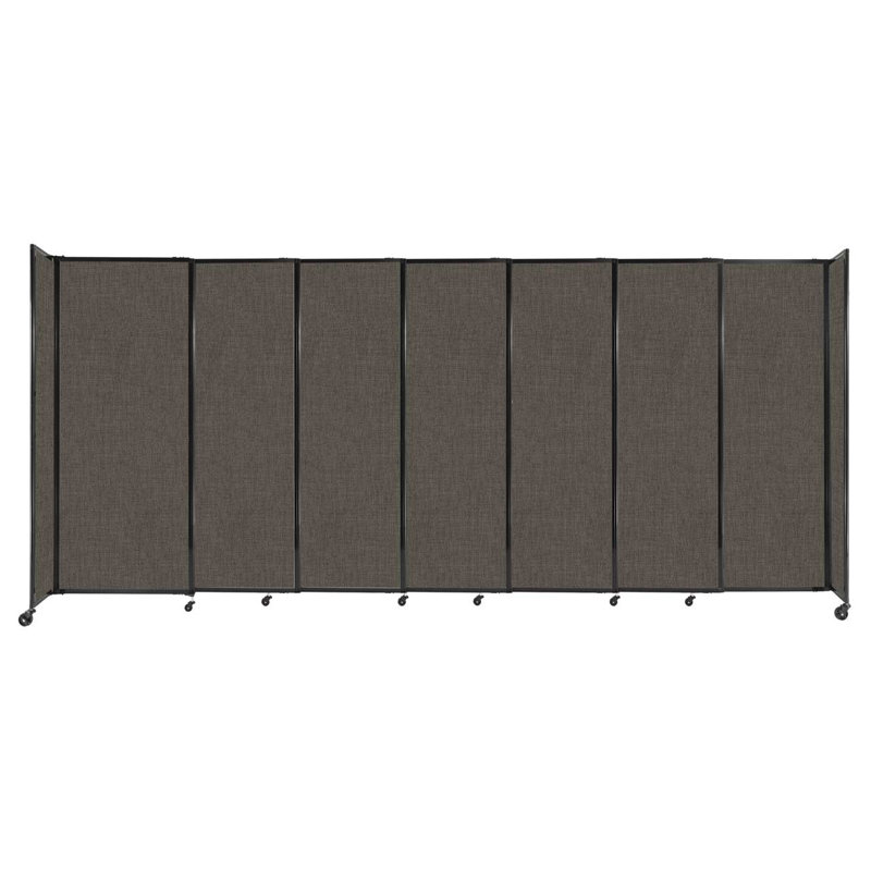 Cloison portative coulissante en tissu StraightWall, H 82 po x l 186 po x P 1 po, Moka