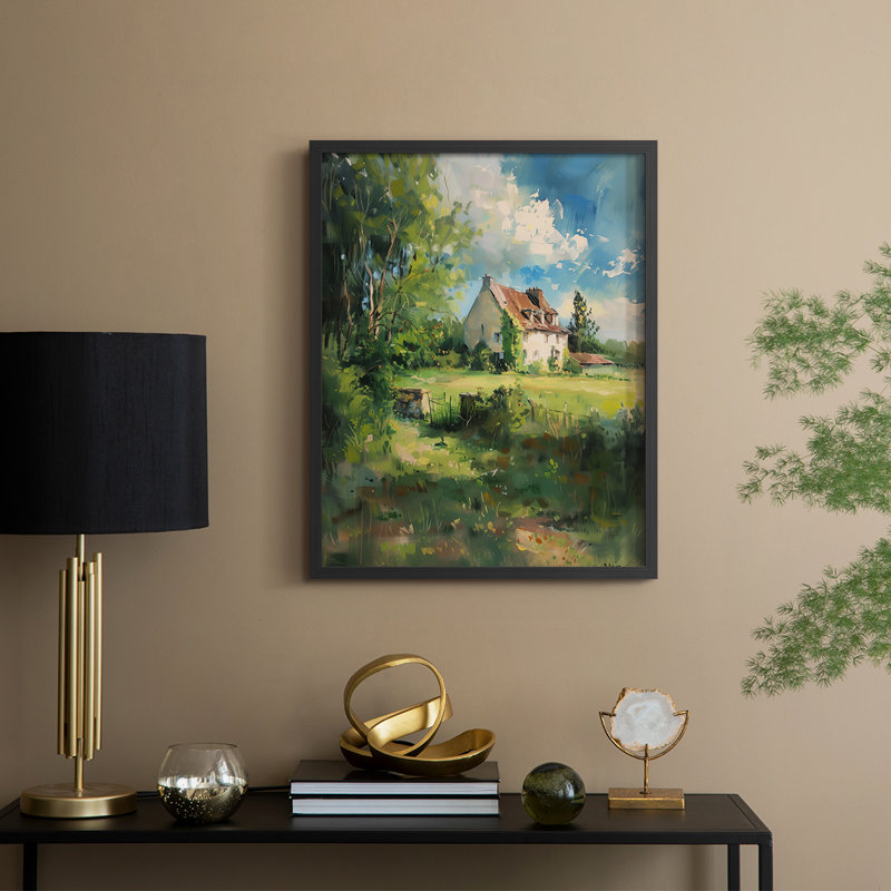 LANDSCAPES Series C  -Premium Framed Print -Ready to Hang - No Nails Required, Black, 11" H x 9" W
