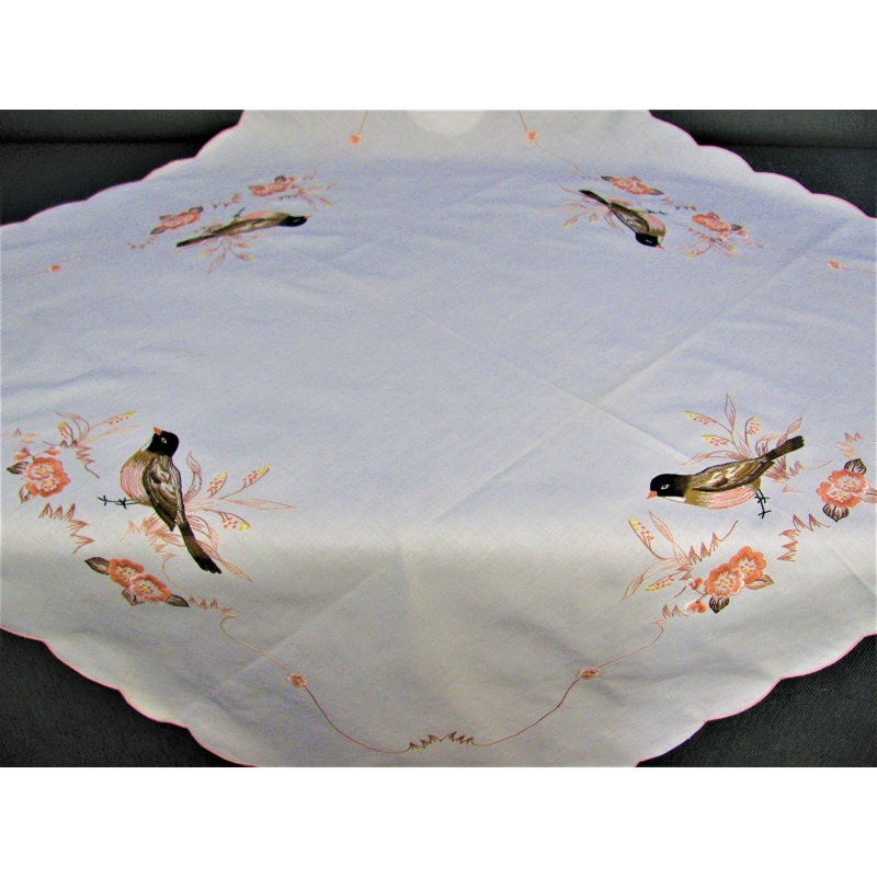 Frierson No Pattern And Not Solid Colour 100% Cotton Square Table Topper