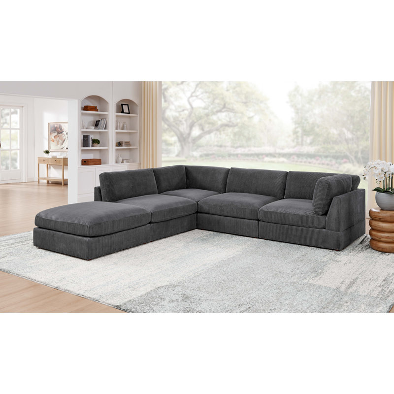 Canapé modulaire Airedale, Gris foncé