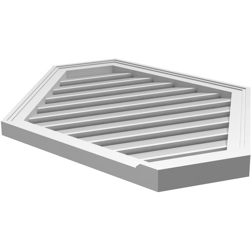 Évent horizontal fonctionnel à pignon en uréthane à surface horizontale Signature, H 34 po x l 28 po x P 2 po