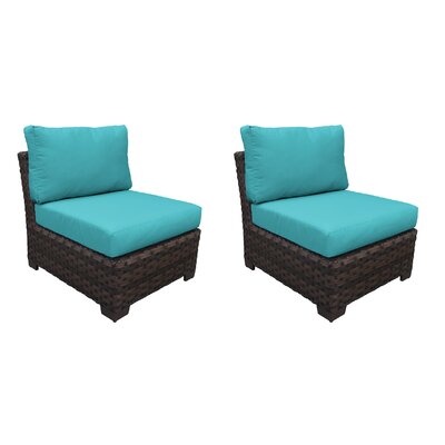 Kathy Ireland Homes & Gardens River Brook Armless Patio Chair -  kathy ireland Homes & Gardens by TK Classics, KI043B-AS-DB-ARUBA