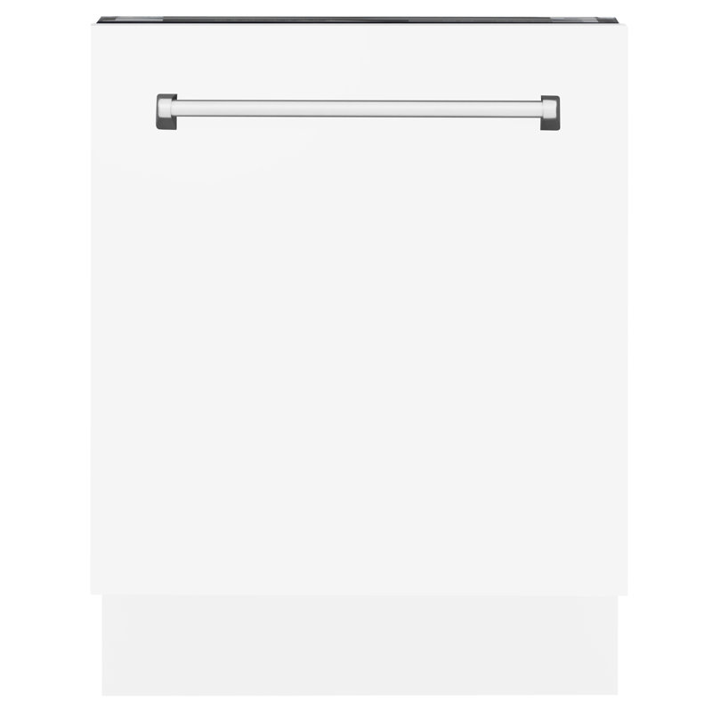 ZLINE 24" Tallac Series 3rd Rack Tall Tub Dishwasher with Stainless Steel Tub, 51dBa, White Matte