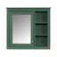 Armoire de rangement murale avec miroir et 3 tablettes ouvertes-200763107