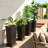 Tall Planter 2 Pairs-Plastic Flower Pot  Large Indoor and Outdoor Planters for Front Porch and Patio（4 Pieces）-542178957