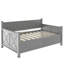 Lit de jour simple avec 2 grands tiroirs, structure en forme de X-1858680439