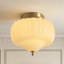 Plafonnier semi-encastré Milk Glass-580858445