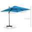 Parasol excentré carré 8 pi x 8 pi turquoise