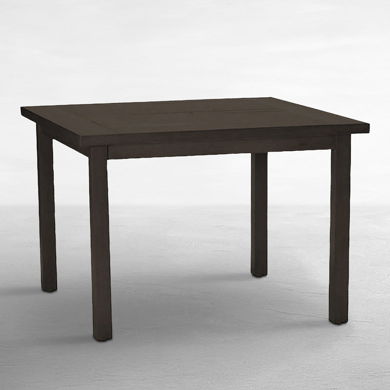 Club Aluminum Outdoor Dining Table, Mahogany