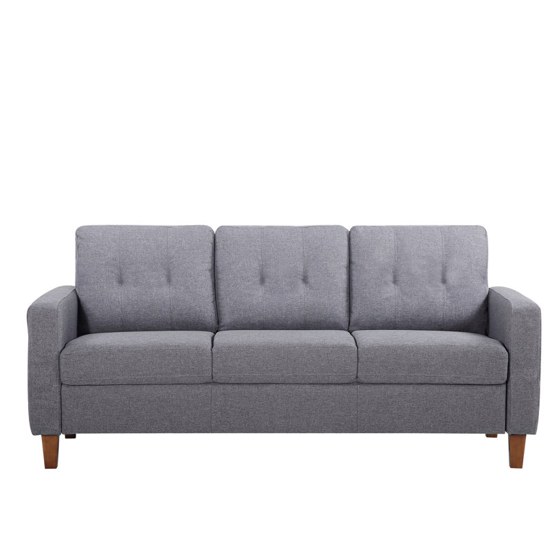 Schaeffer Upholstered 76.77'' Sofa, Dark Gray