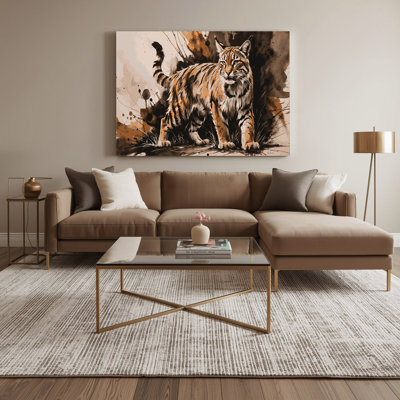 Big Cats Bobcat Beige Canvas Wall Art