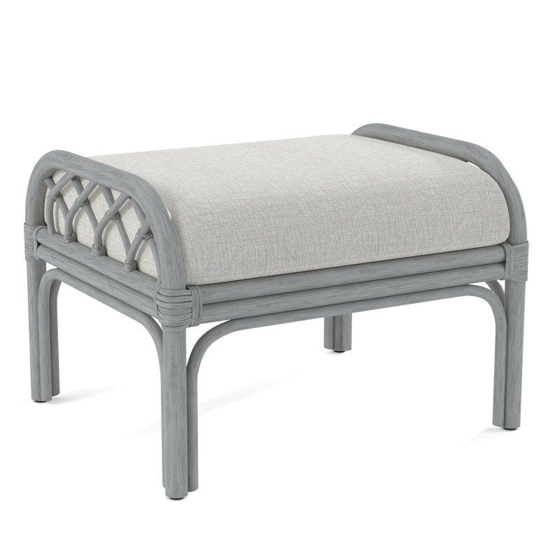 Edgewater Ottoman, Brown Geometric, 0456-33, Nickel