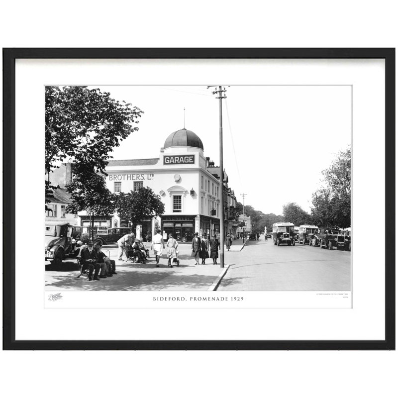 Bideford, Promenade 1929 - Single Picture Frame Print, 40cm H x 50cm W x 2.3cm D