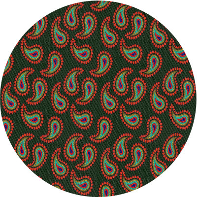 Tapis vert/brun tissé à la machine