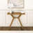 Modern Solid Wood Console Table With Cross-Leg Base, Scandinavian Design Sofa Table For Living Room, Entryway, Or Foyer