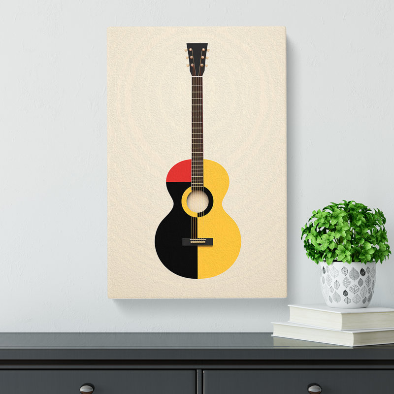 Guitar Minimalism - Print, 50cm H x 35cm W x 3cm D