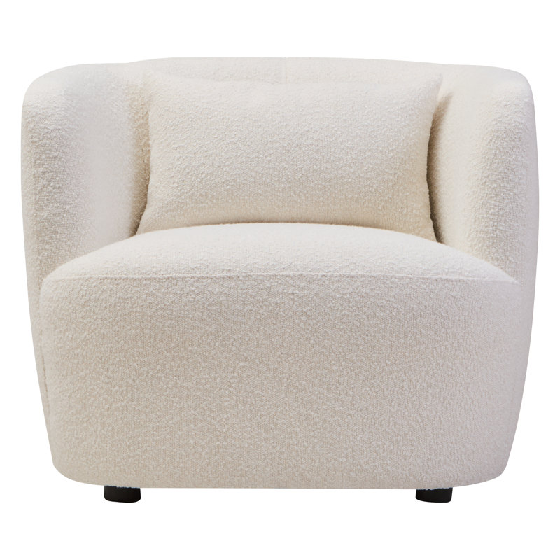 Textured Curved Chair, Cream